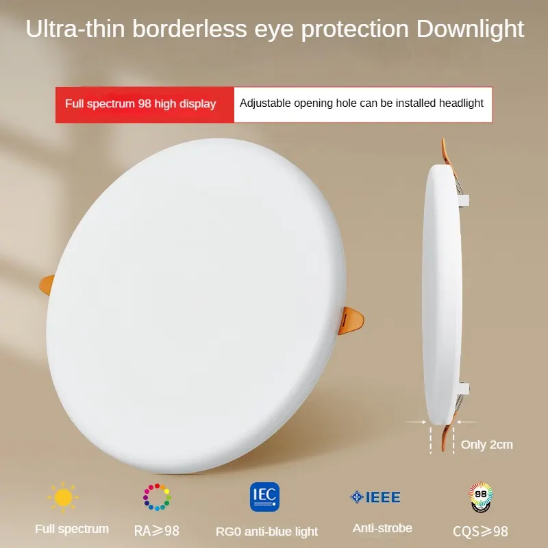 Trimless Surface-Mounted Round LED Downlight 9-36W
