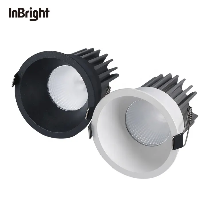 Anti-Glare Dimmable Recessed COB LED Downlight 5-18W