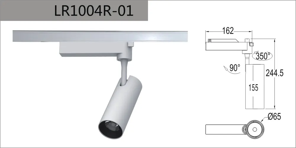 Aluminum COB LED Track Spotlight 1-30W