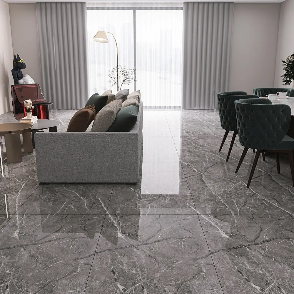 Stone-Look Polished Porcelain Floor Tile 750x1500mm
