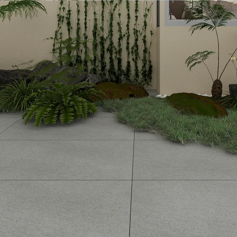 Non-Slip Stone-Look Porcelain Outdoor Tile 600x1200x18mm