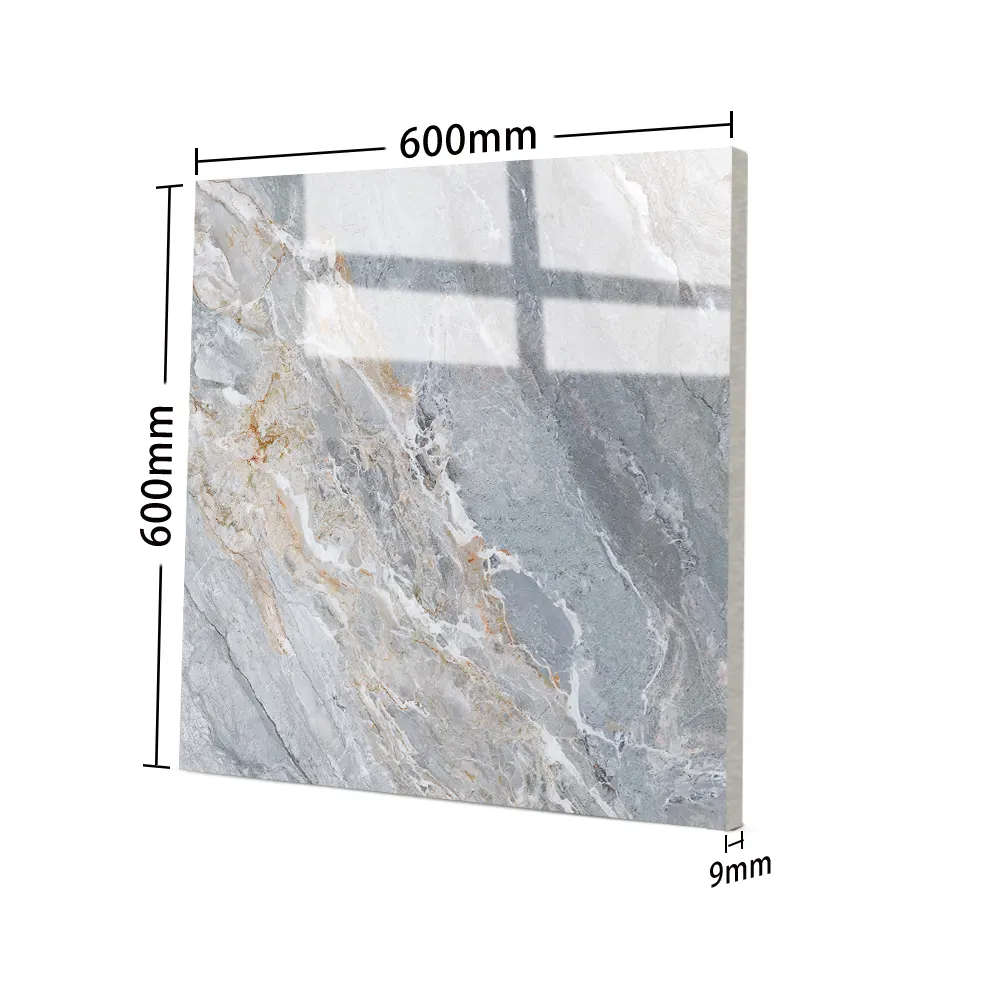 Blue Full-Body Porcelain Floor Tile 600x600mm