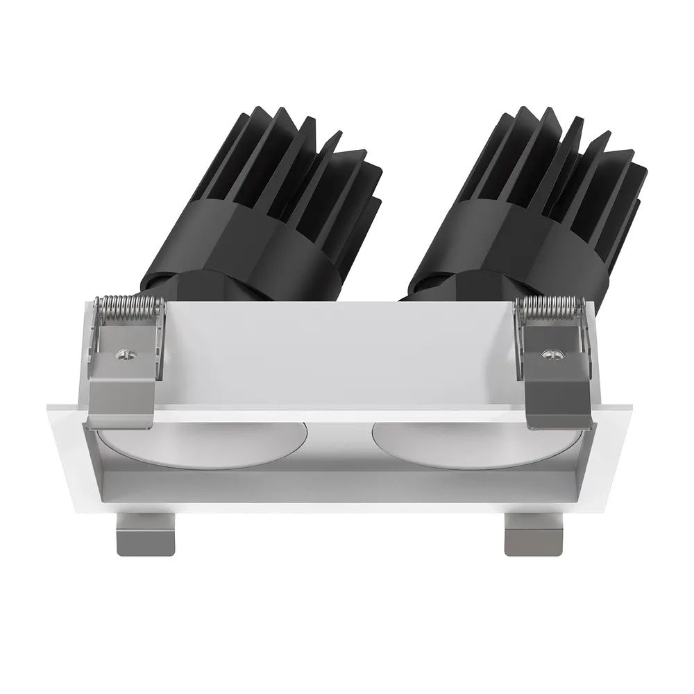 Adjustable Dimmable Recessed Square LED Grille Spotlight 8-25W IP65