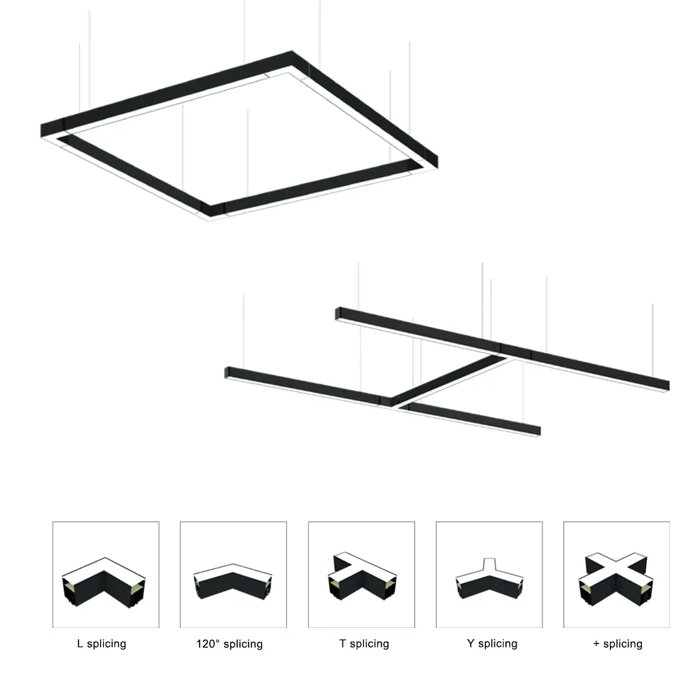 Adjustable Aluminum Linear LED Light Fixture 612x55x75mm 18-45W