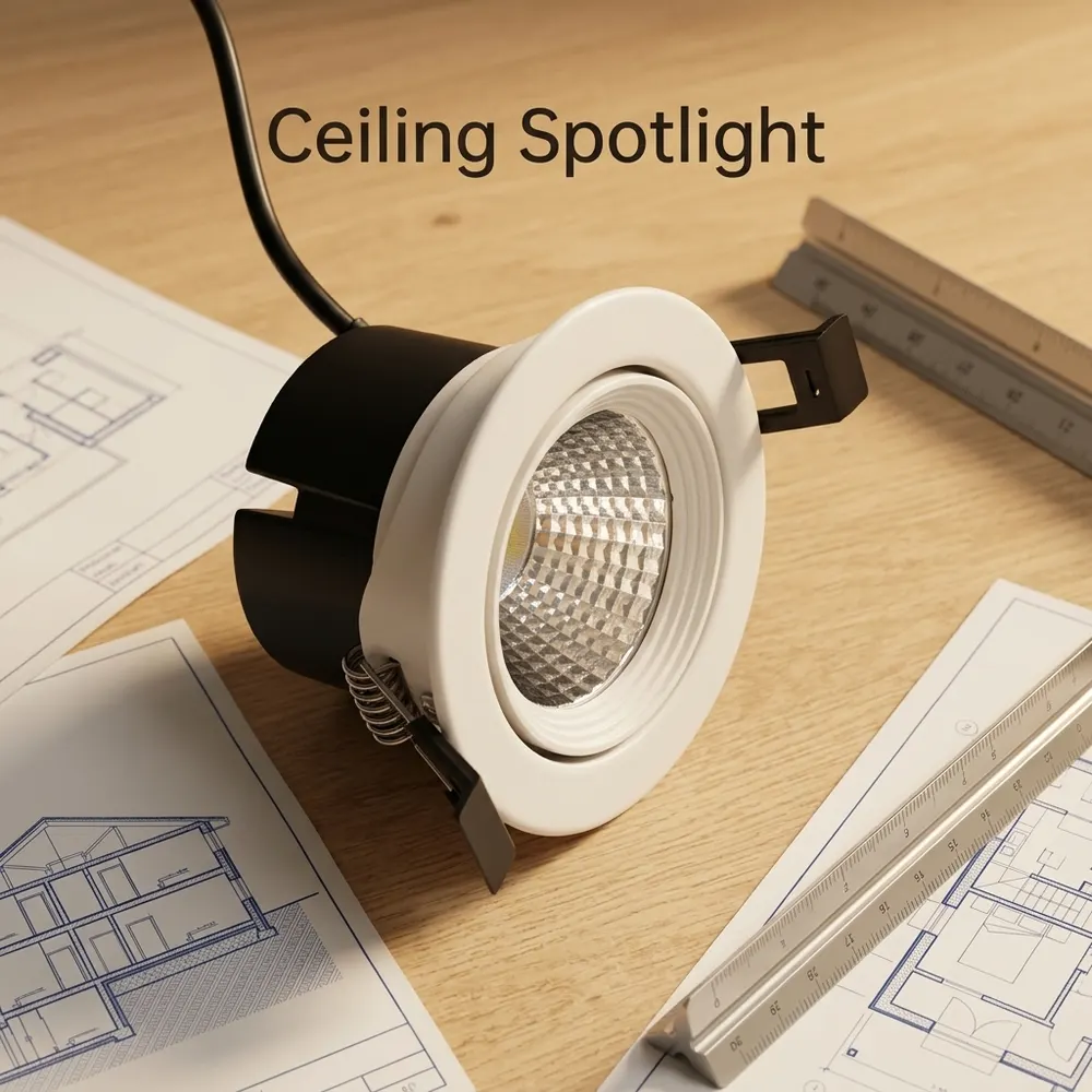 Adjustable Trimless Smart Recessed COB LED Downlight 5-15W product sample