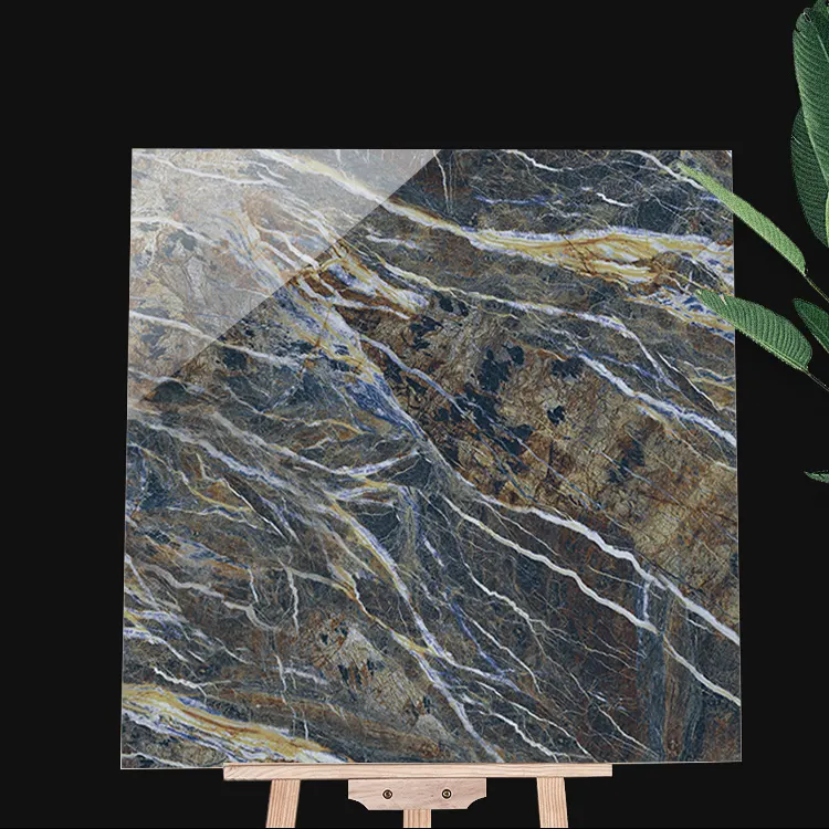 Stone-Look Glossy Porcelain Wall And Floor Tile 600x600mm