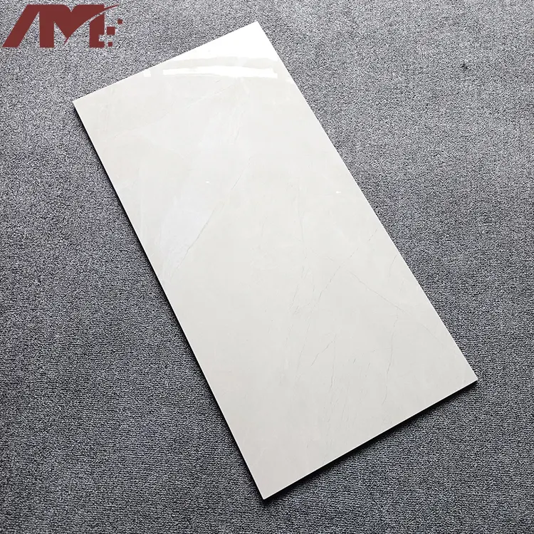 Marble-Look White Glazed Porcelain Wall And Floor Tile 400x800mm