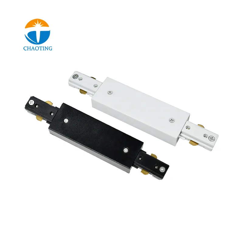 Aluminum 3-Wire Lighting Track Rail and Connector