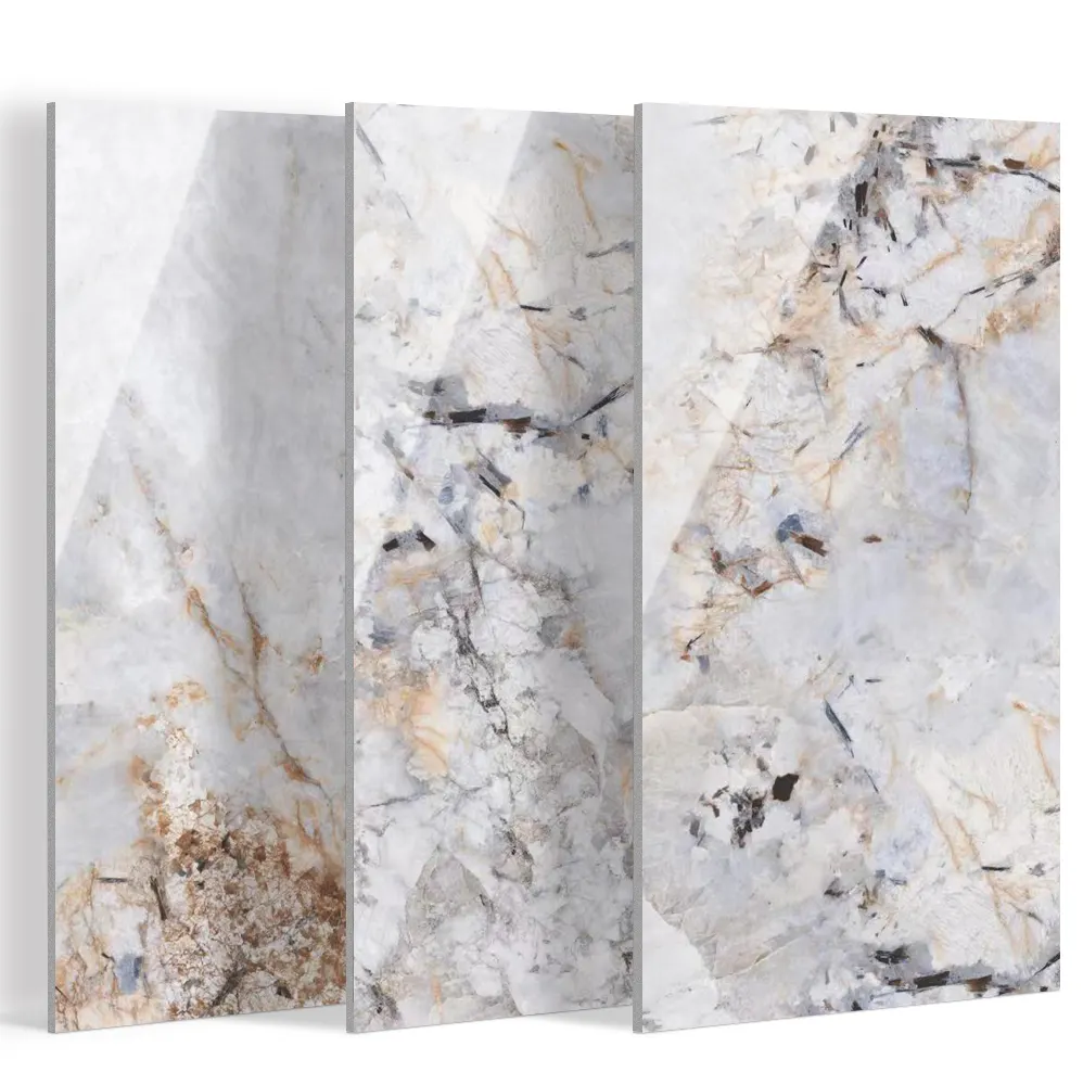 Marble-Look Polished Porcelain Wall Tile 600x1200mm
