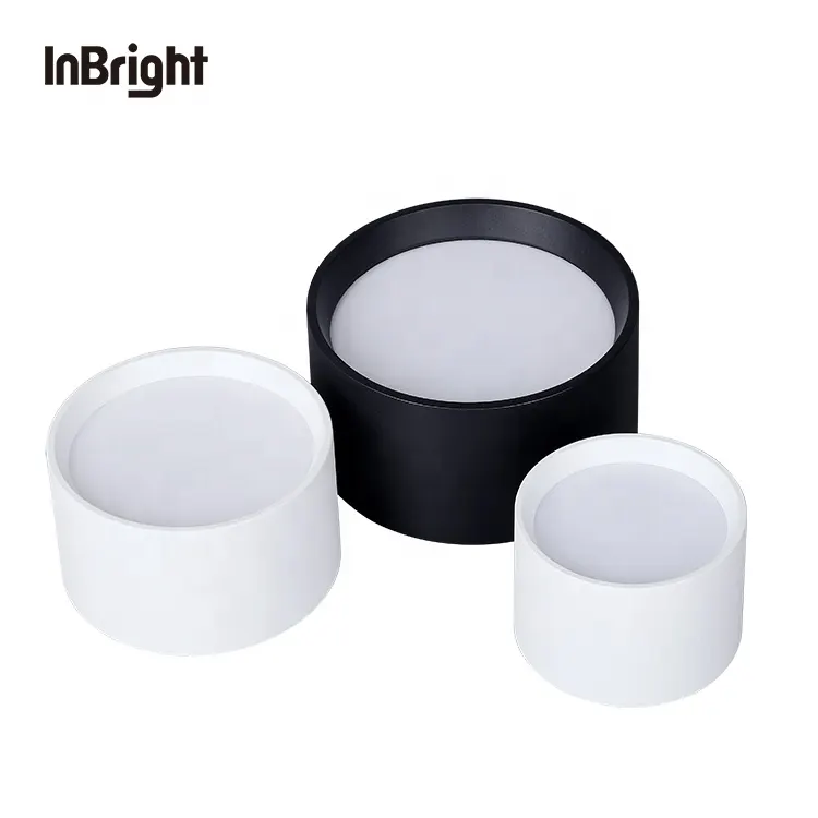 Surface-Mounted Round Aluminum LED Downlight Black/White 9-18W 3000K