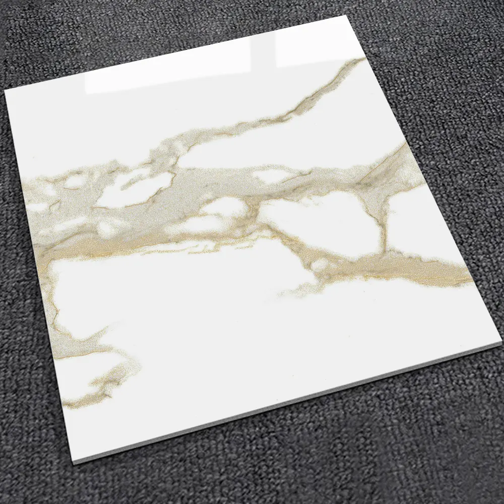 Non-Slip Marble-Look Glazed Porcelain Wall And Floor Tile 600x600mm