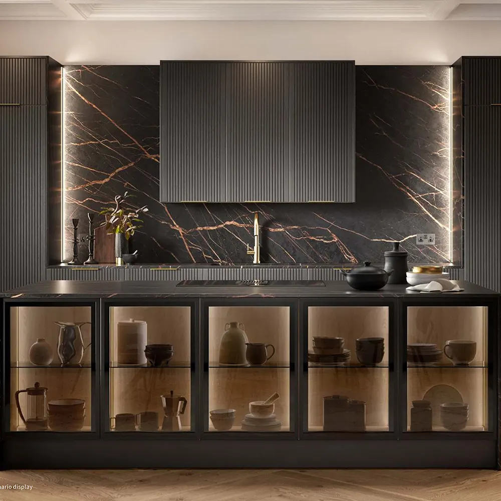 Modern Melamine Modular Kitchen Cabinet Set