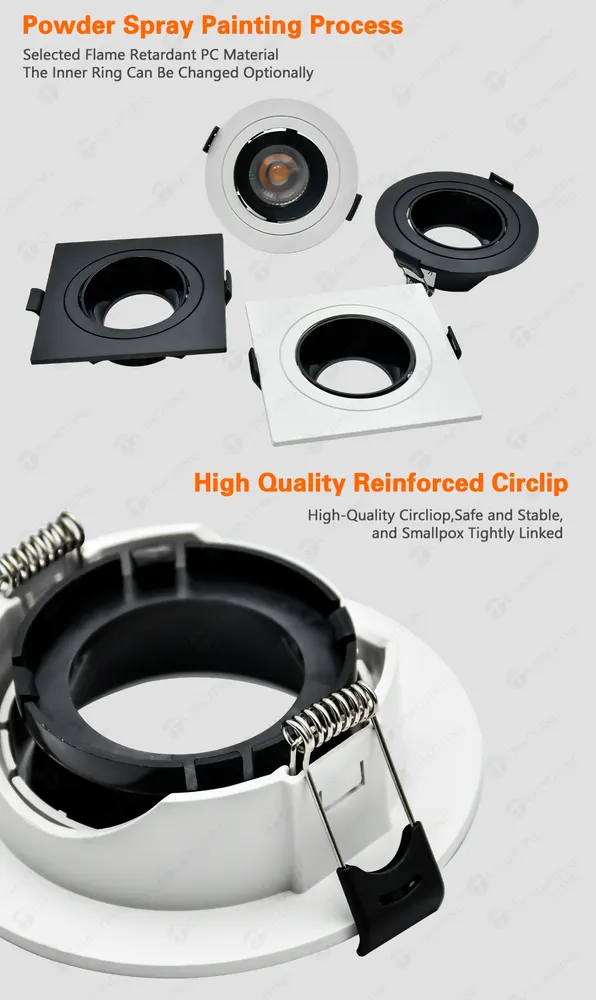 Surface-Mounted PVC Downlight Housing MR16/GU10 Single/Double/Triple Head