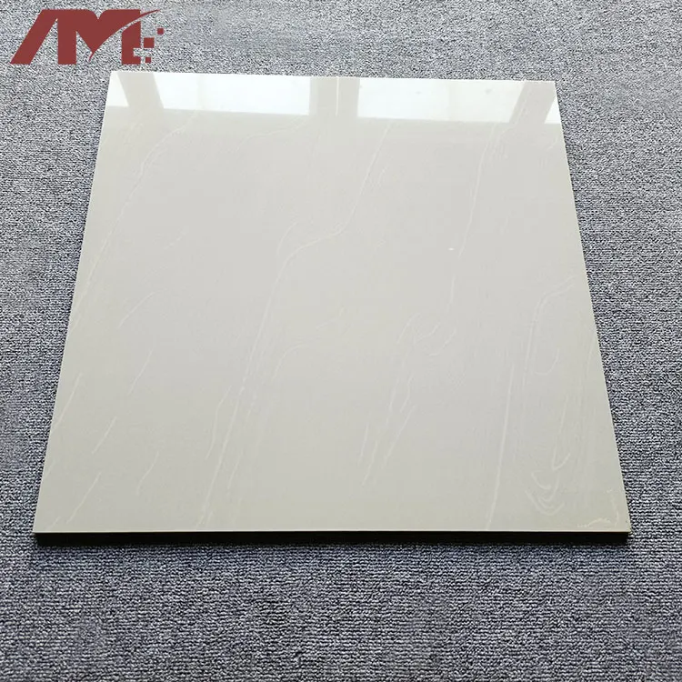 Stone-Look Beige Polished Porcelain Floor Tile 600x600mm