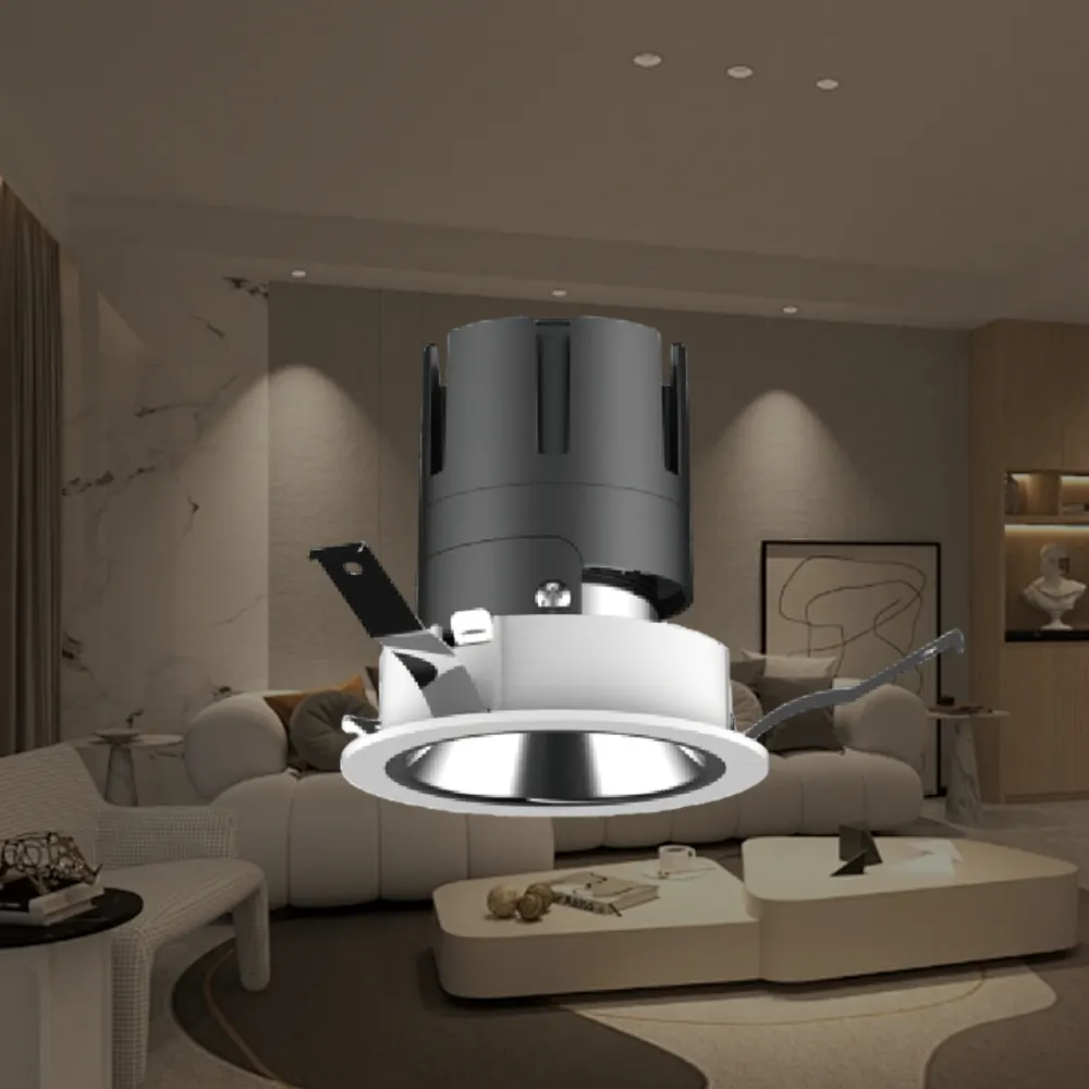 Anti-Glare Rotatable Recessed LED Downlight For Cafes