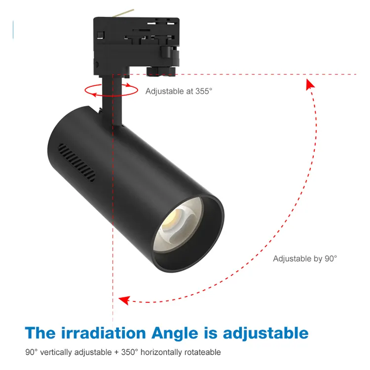 Surface-Mounted Aluminum COB LED Track Spotlight 10-20W