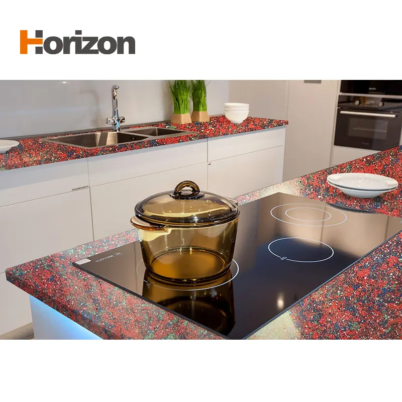 Red Engineered Quartz Slab 3200x1600mm