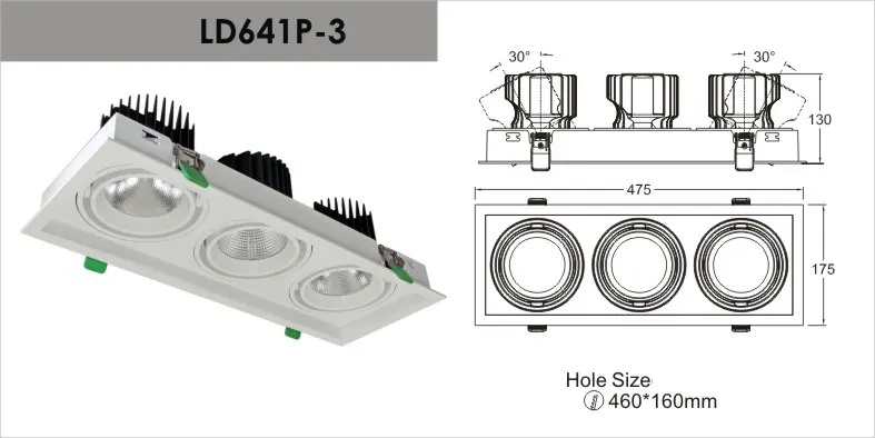 Adjustable Recessed Square LED Downlight