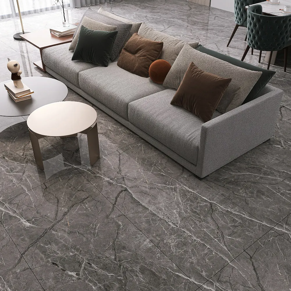 Stone-Look Polished Porcelain Floor Tile 750x1500mm
