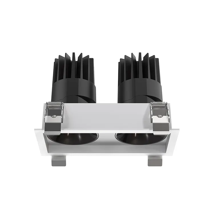 Adjustable Dimmable Recessed Square LED Grille Spotlight 8-25W IP65