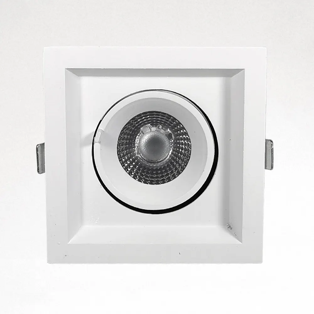 Adjustable Recessed Square LED Downlight White 12-40W