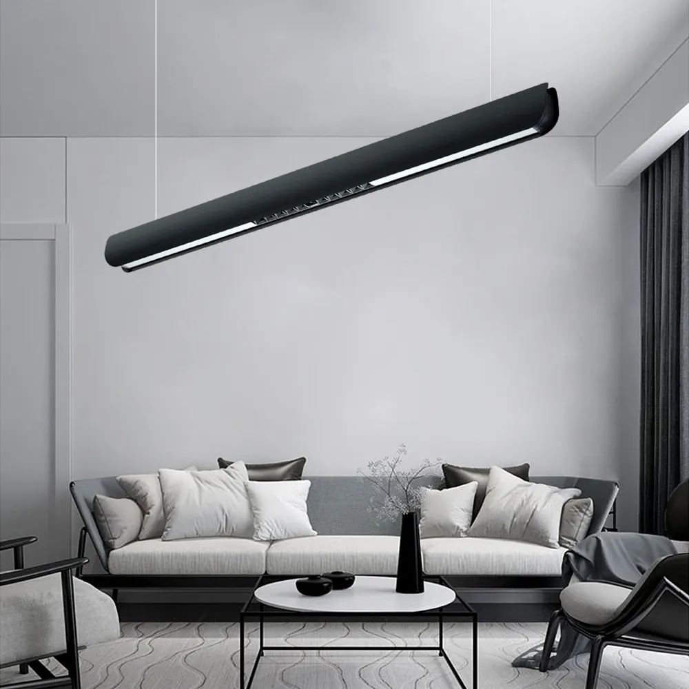 Slim Recessed Aluminum Linear LED Pendant Light 55x83x1200mm 36/48W