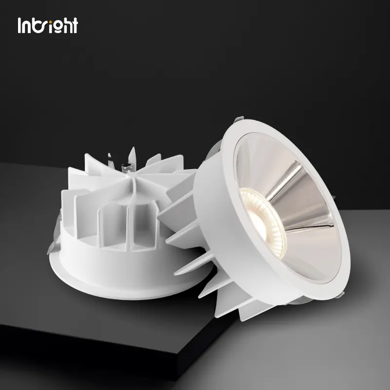 Anti-Glare Recessed Aluminum COB LED Downlight 10-50W IP65