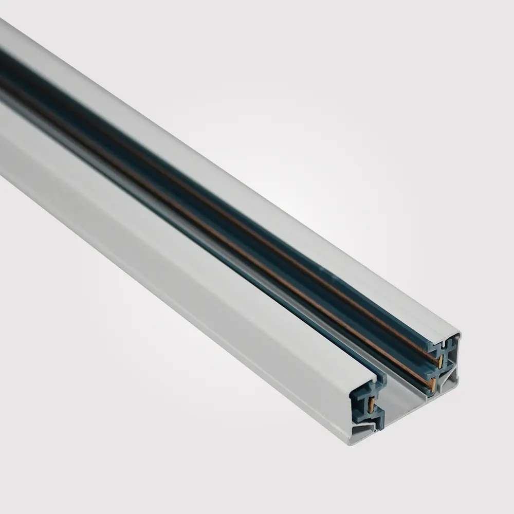 Aluminum LED Track Lighting System Black/White 3-Wire