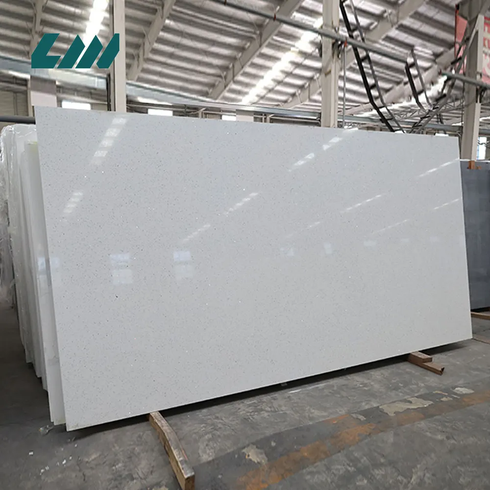Carrara White Engineered Quartz Slab 3200x1600mm product sample