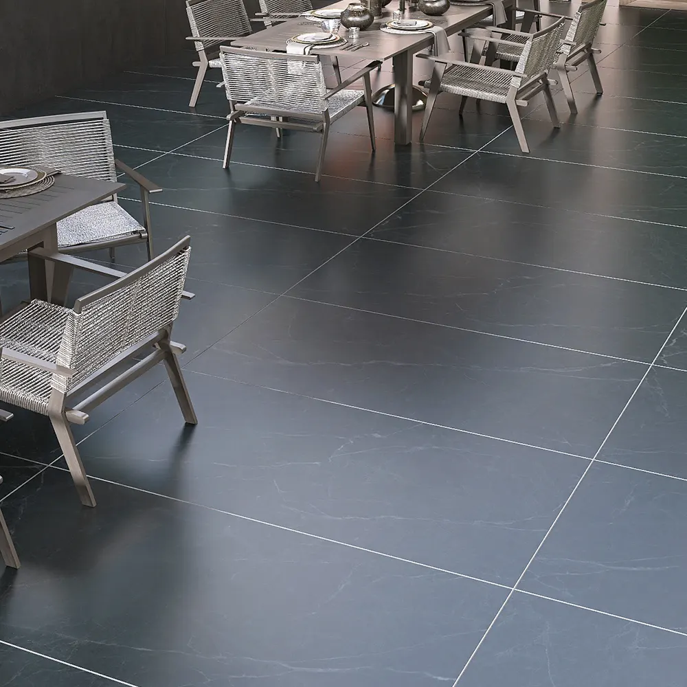 Non-Slip Stone-Look Porcelain Swimming Pool Tile 600x1200mm