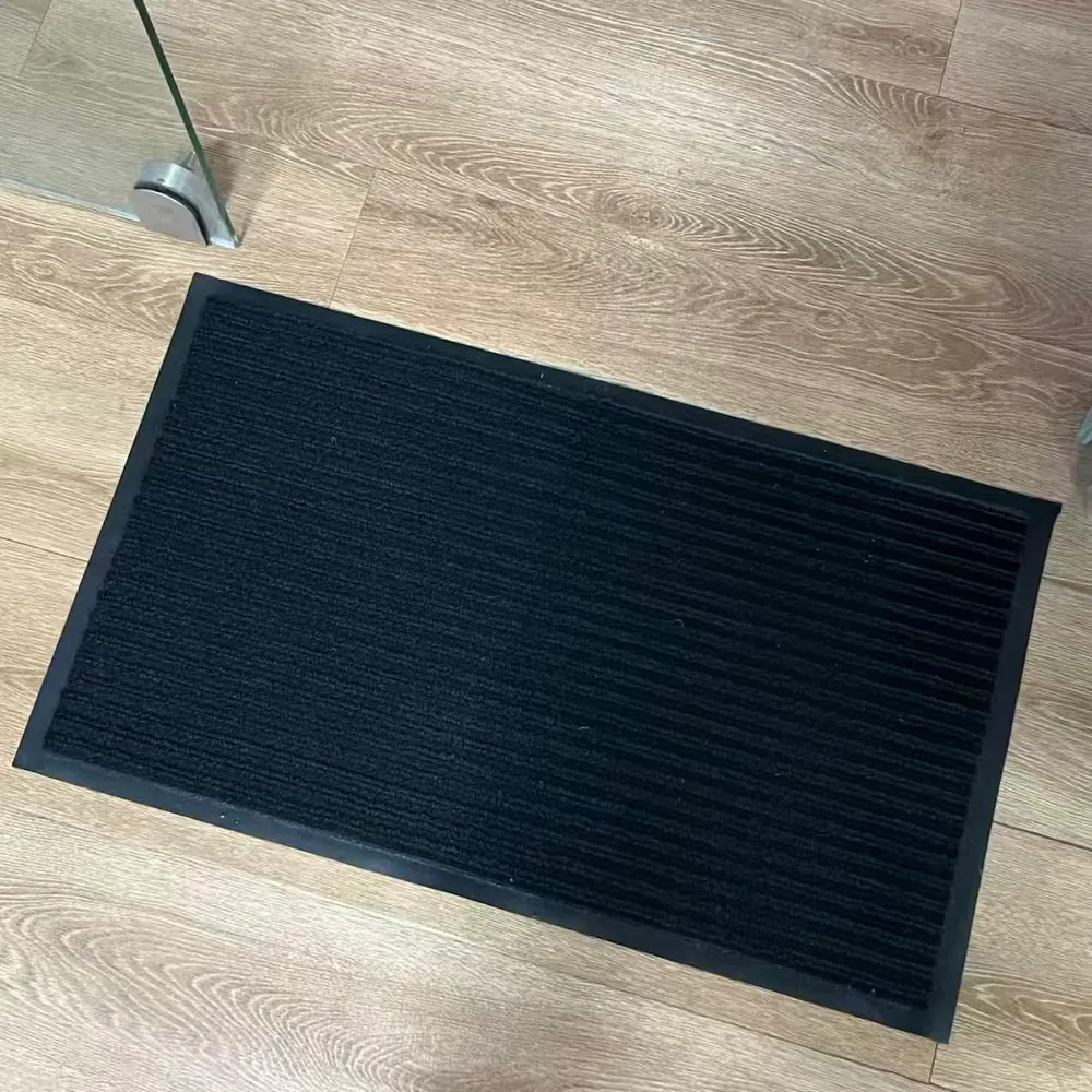 Non-Slip Ribbed Polyester Entrance Door Mat With TPE Backing