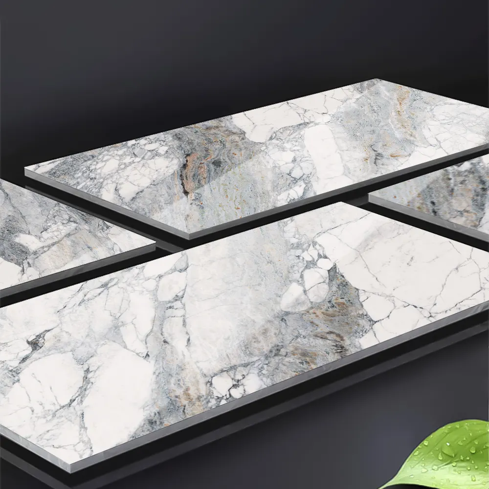 Marble-Look Polished Sintered Stone Slab 600x1200mm