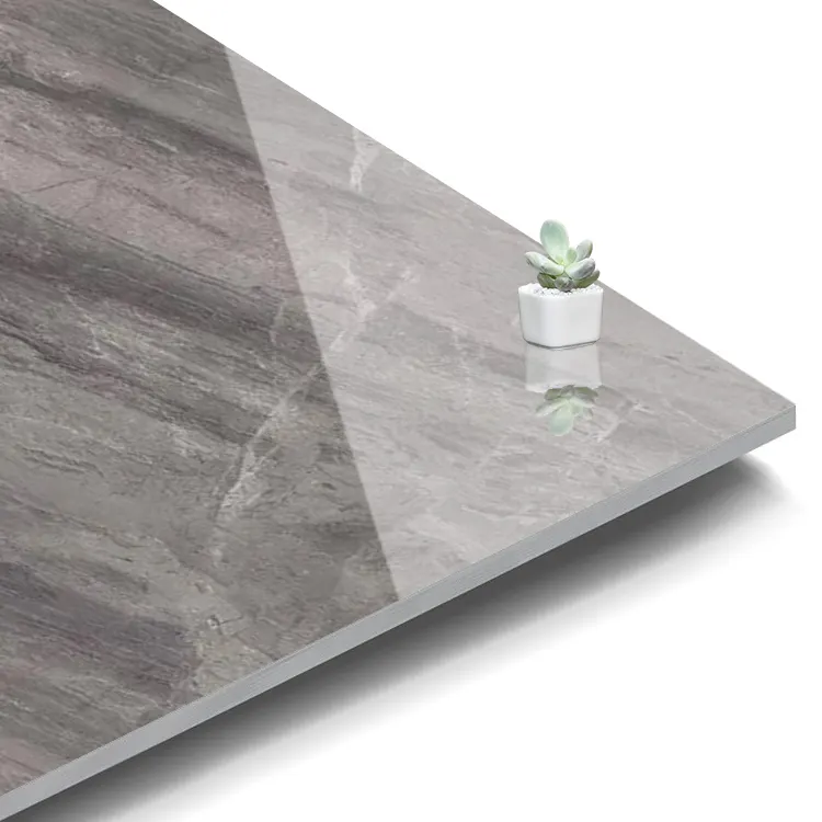 Non-Slip Marble-Look Polished Porcelain Wall And Floor Tile 800x800mm