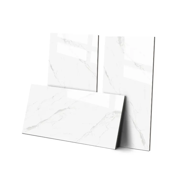 Stone-Look White Polished Porcelain Floor Tile 1500x750mm product sample