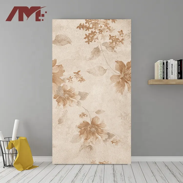 Stone-Look Beige Glossy Porcelain Wall Tile 300x600mm