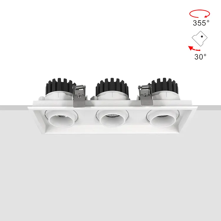 Recessed Square Aluminum COB LED Downlight 10W