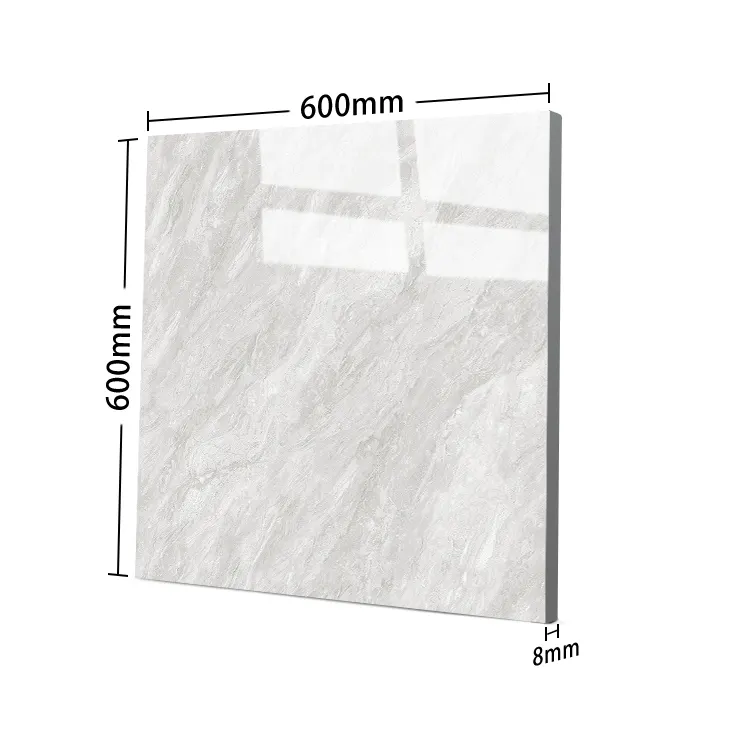 Stone-Look Polished Porcelain Wall And Floor Tile 600x600mm
