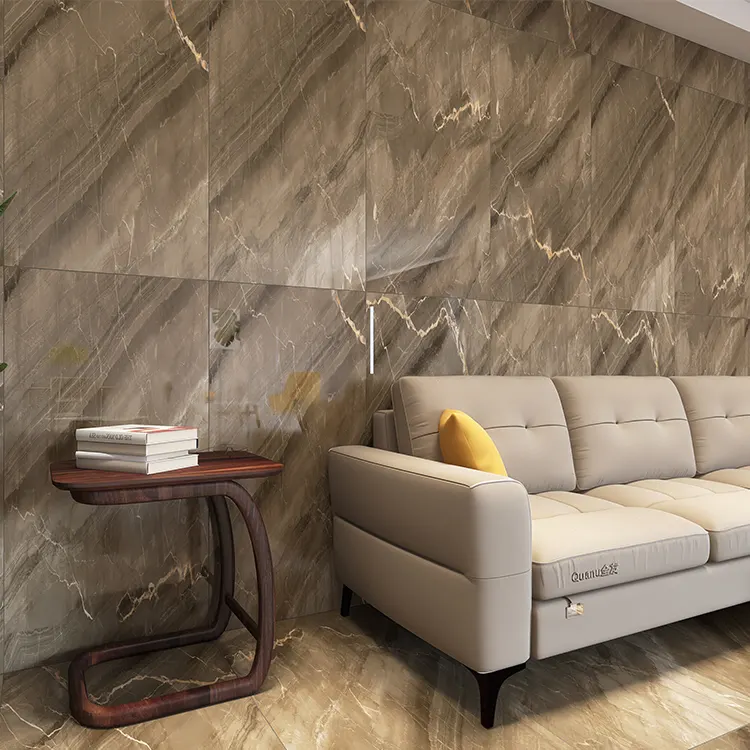 Marble-Look Polished Porcelain Wall And Floor Tile 600x1200mm