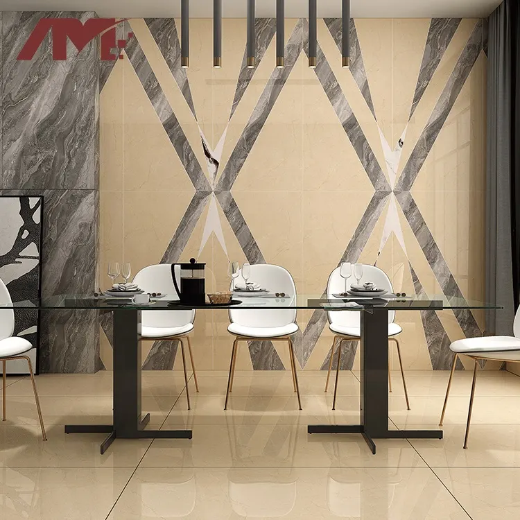 Marble-Look Gray Porcelain Floor Tile 750x1500mm