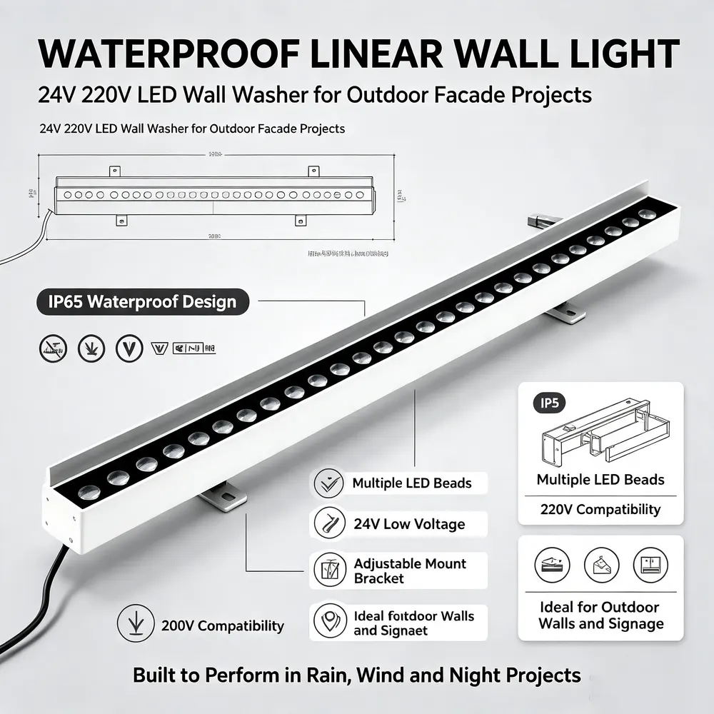 Aluminum LED Grille Spotlight 18-400W 24V
