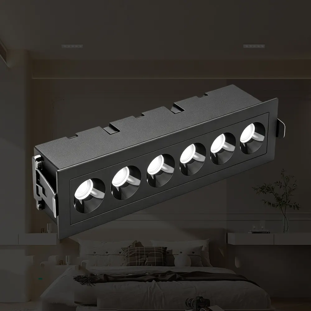 Recessed Rectangular Aluminum LED Grille Spotlight 10-30W