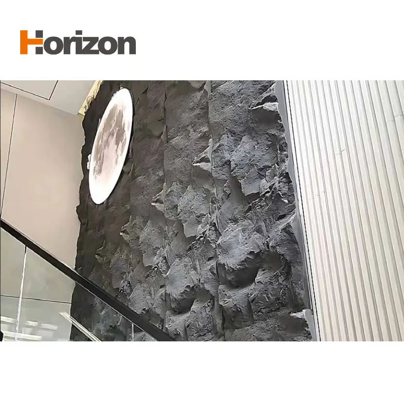 3D-Textured PU Stone-Look Wall Panel 1200x600mm