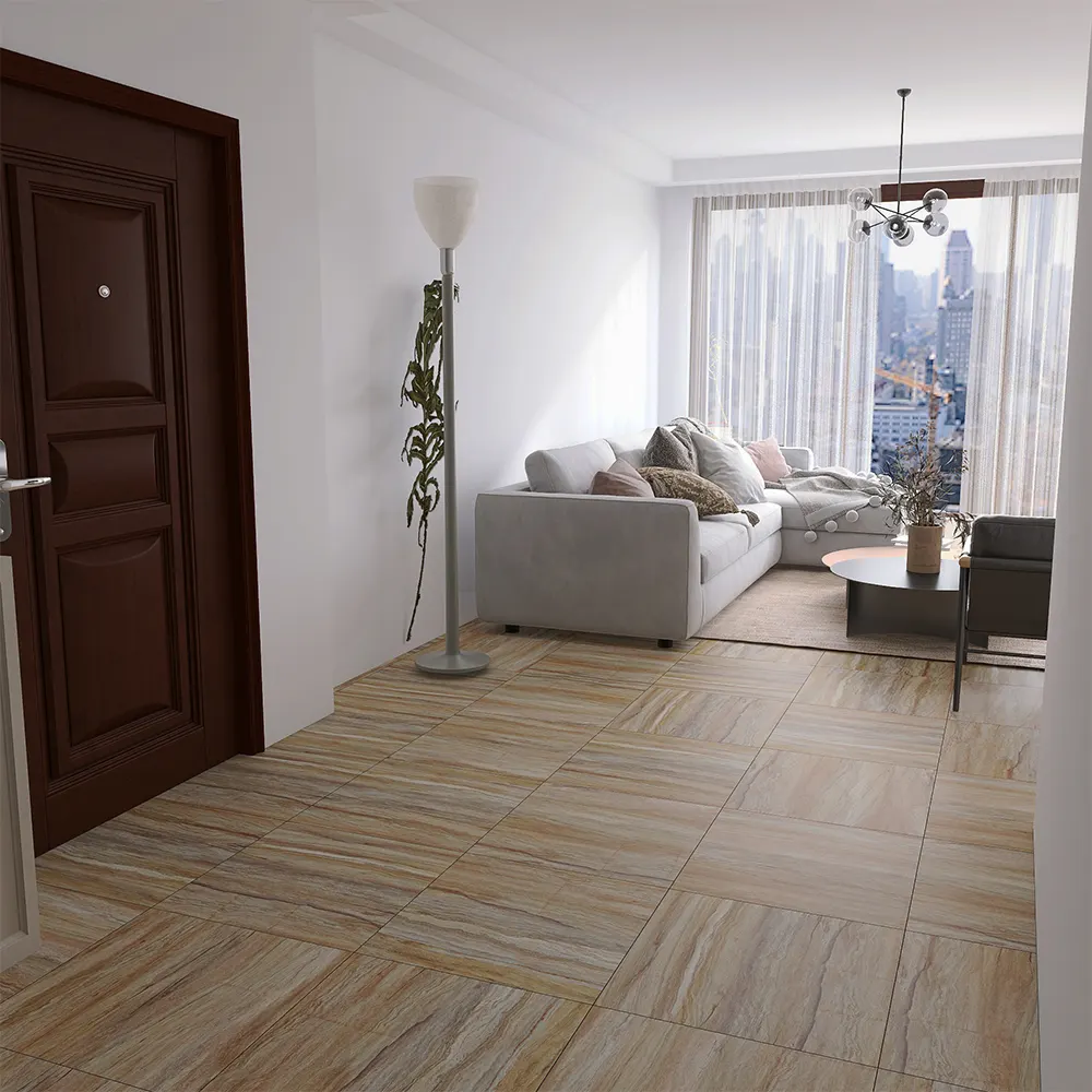 Wood-Look Gray/Brown Matte Porcelain Floor Tile 600x600mm