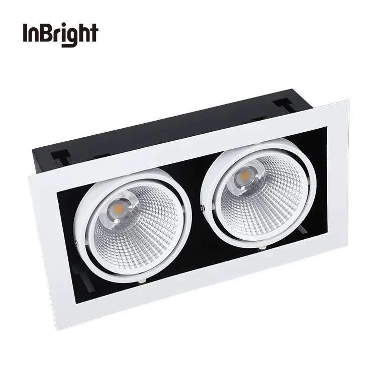 Anti-Glare Recessed Aluminum COB LED Grille Spotlight 10-30W