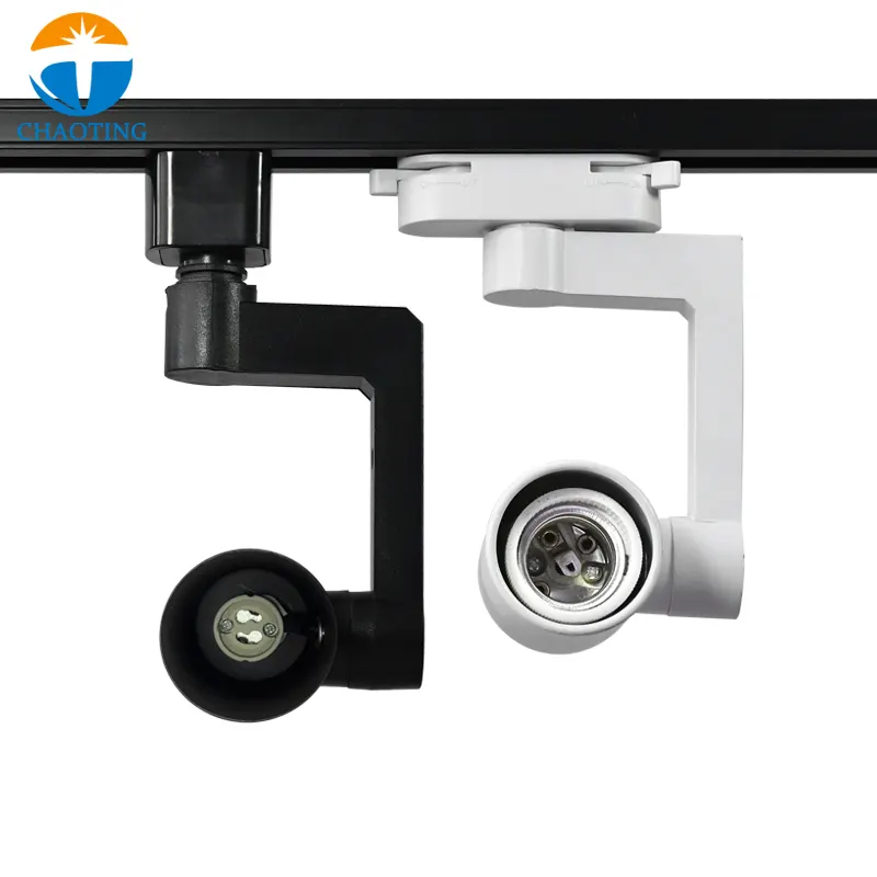 Adjustable Surface-Mounted Track Spotlight Housing GU10/MR16 For 2-Wire Track
