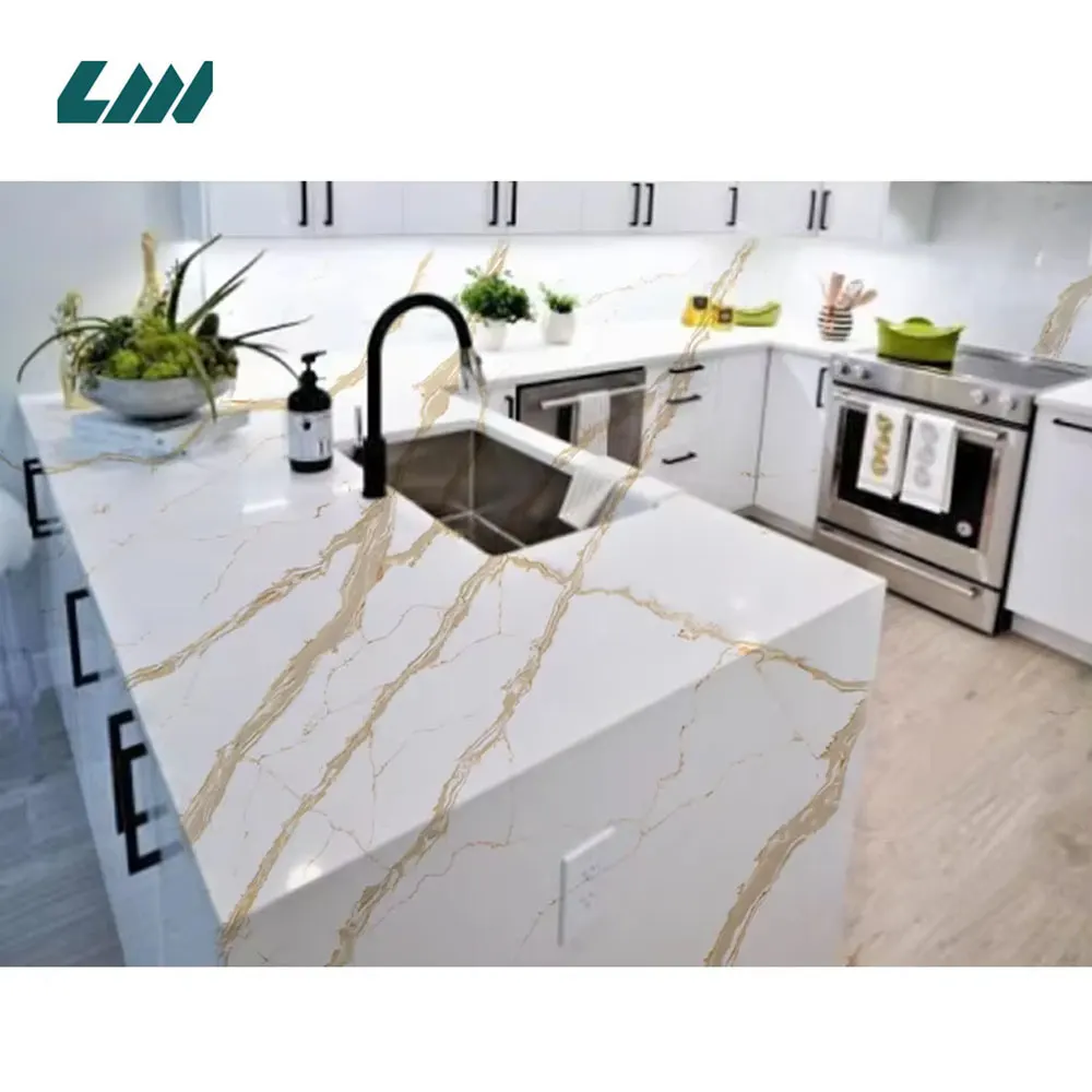 White Engineered Quartz Slab 3200x1600mm