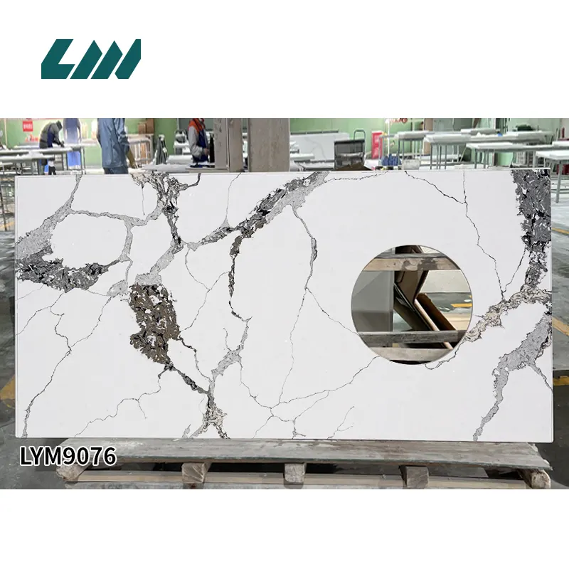 Jade-Look Polished Engineered Quartz Slab 3200x1600mm