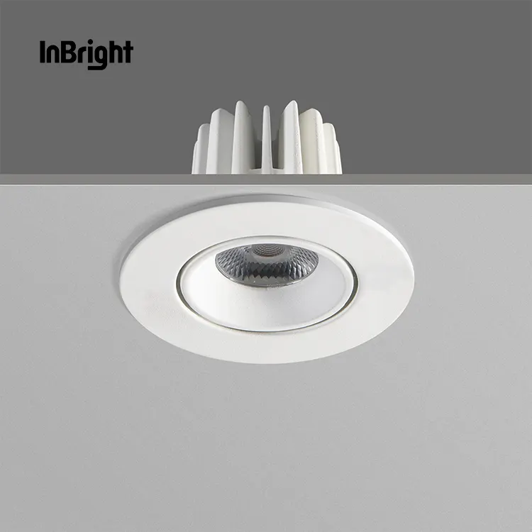 Recessed Aluminum COB LED Downlight Black/White 8W
