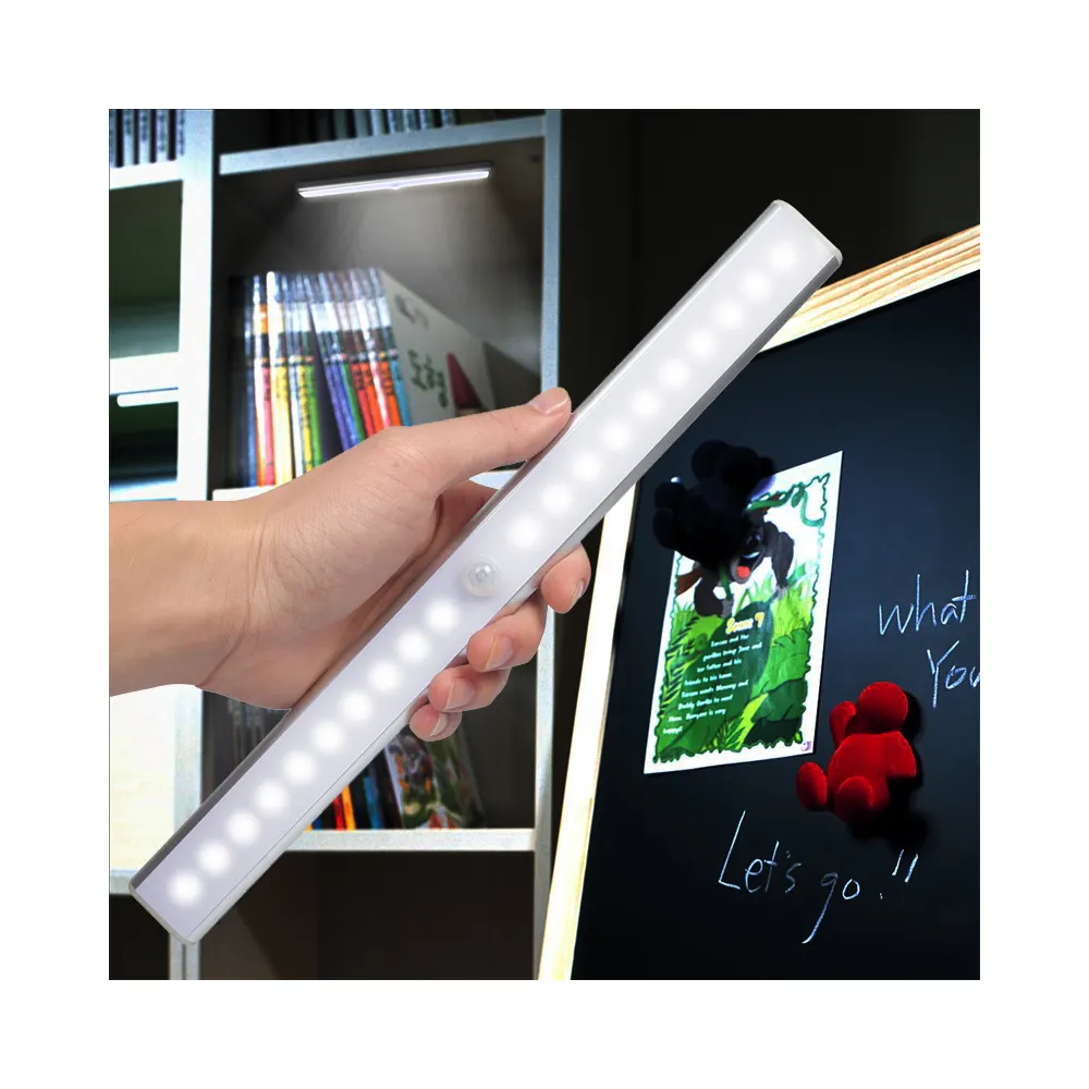 Motion-Sensor Rechargeable Touch-Controlled Smart LED Cabinet Light 20x5x5
