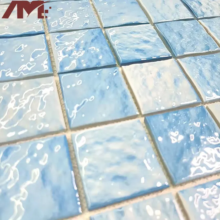 Glass Mosaic Tile 300x300mm 6-8mm Thick For Wall And Floor Use